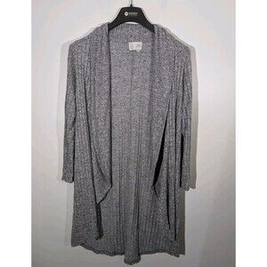 Anthropologie Saturday Sunday Small Light Gray Open Cardigan Ribbed